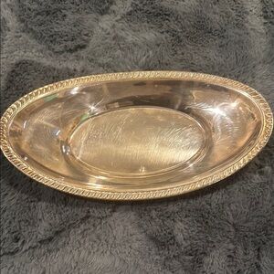 Elegant Silver Oval Serving Tray